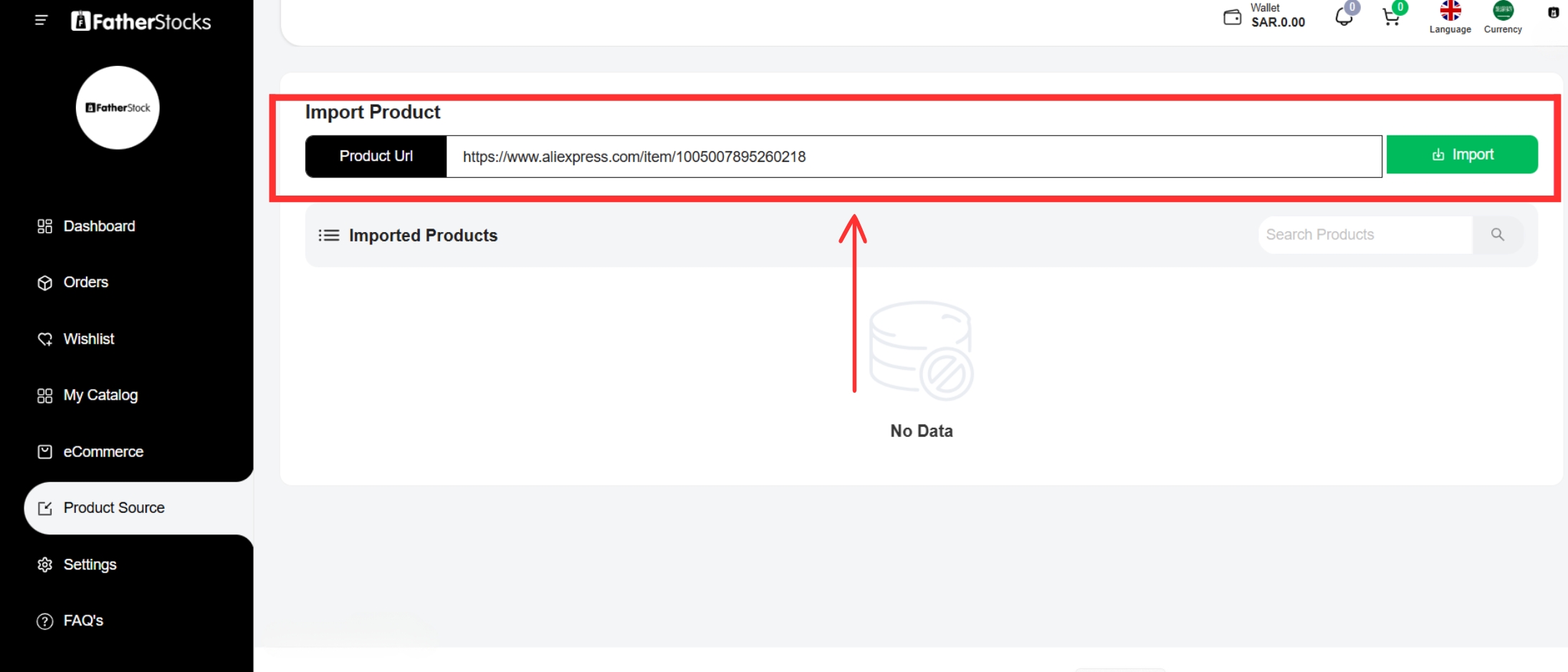 import to fatherstock