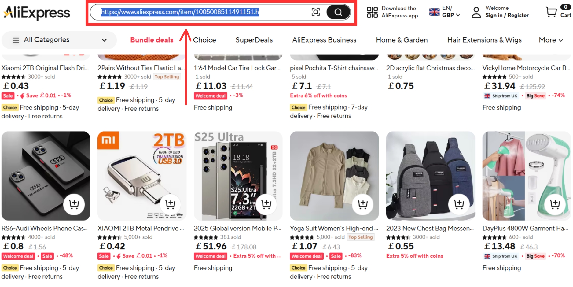 copy link from aliexpress