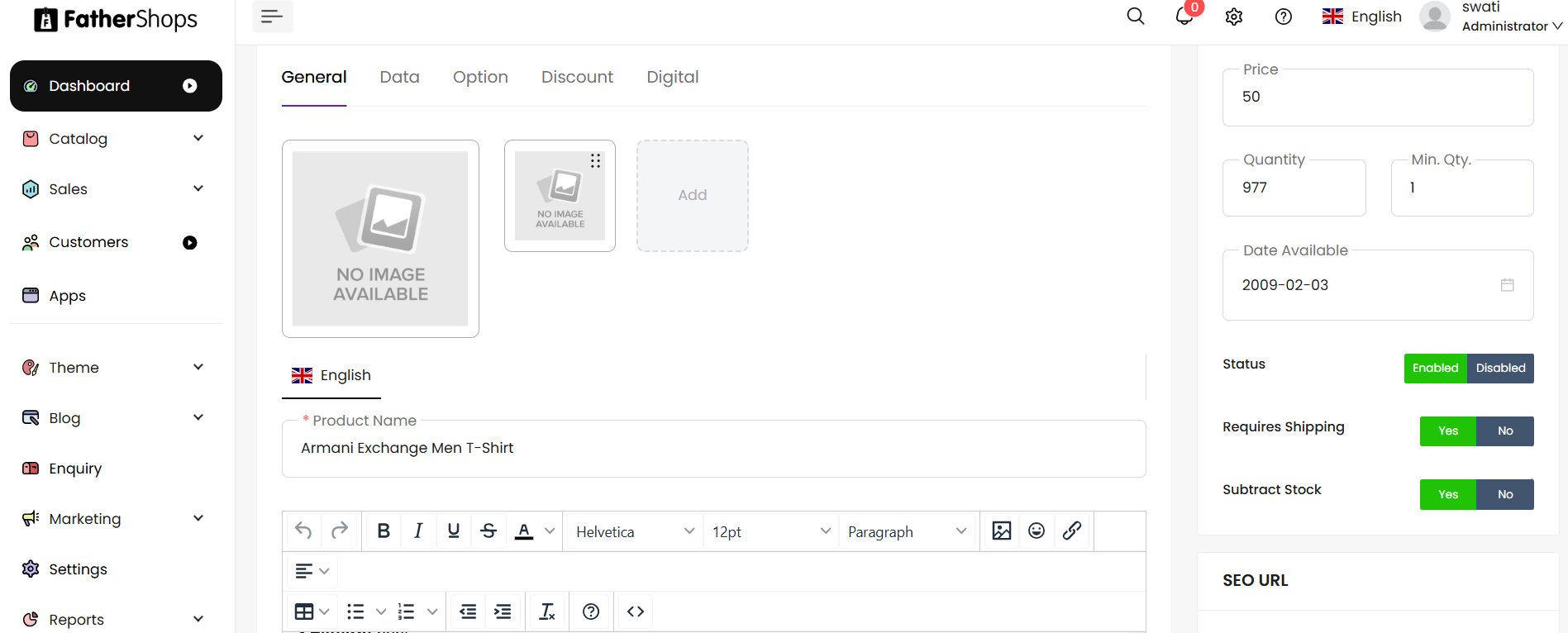 edit product details