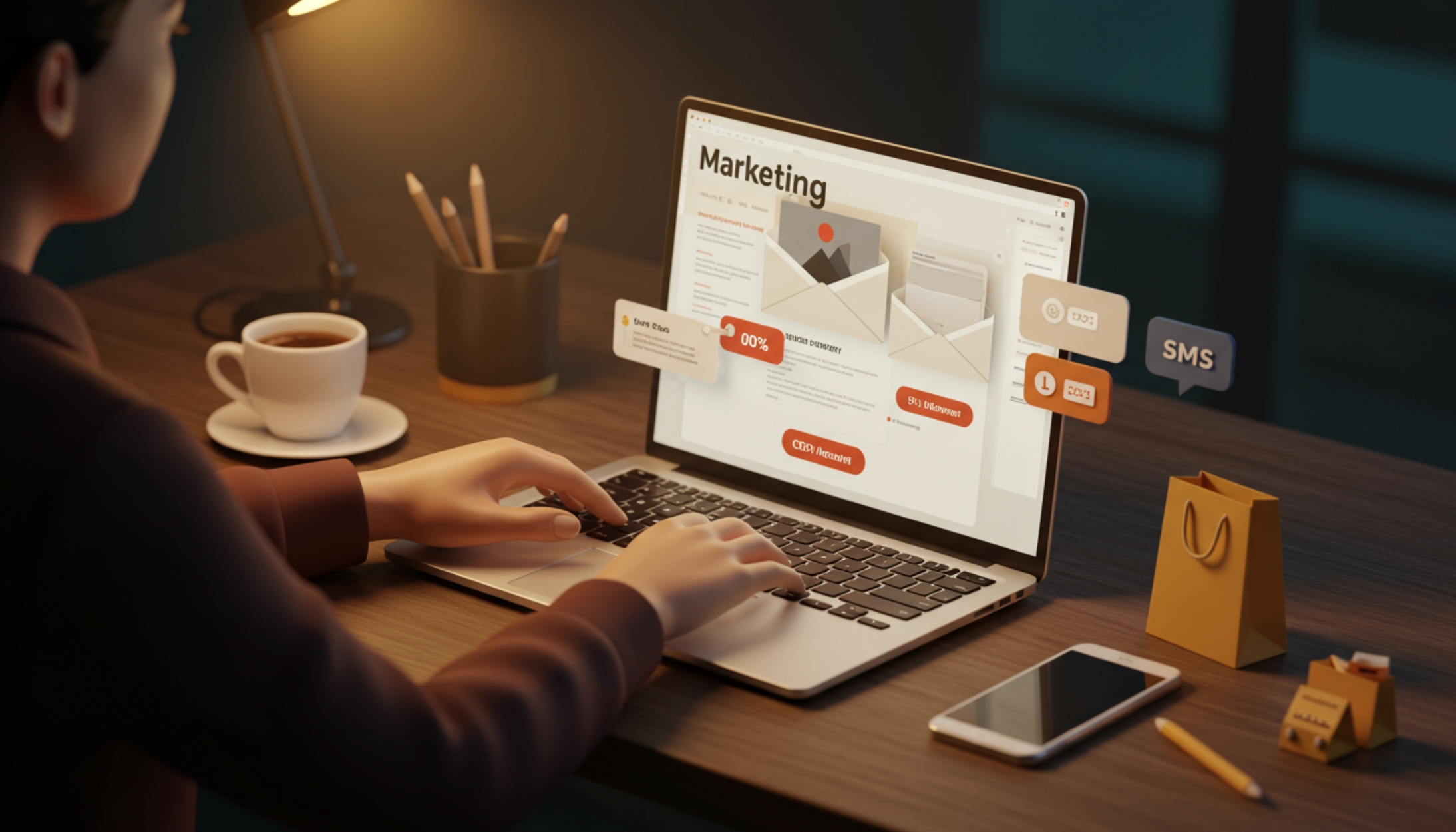 Email marketing strategy illustration